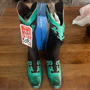 Corky’s Elite Western Boots Leather Brown Mint Suede